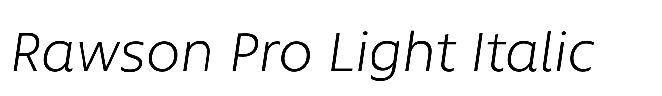 Rawson Pro Light Italic